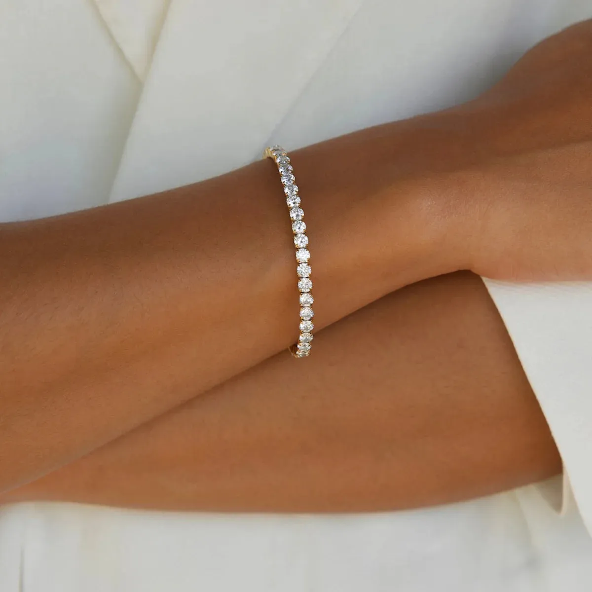 Ellie Vail Water Resistant Jewelry- Ezra Stretch Tennis Bracelet