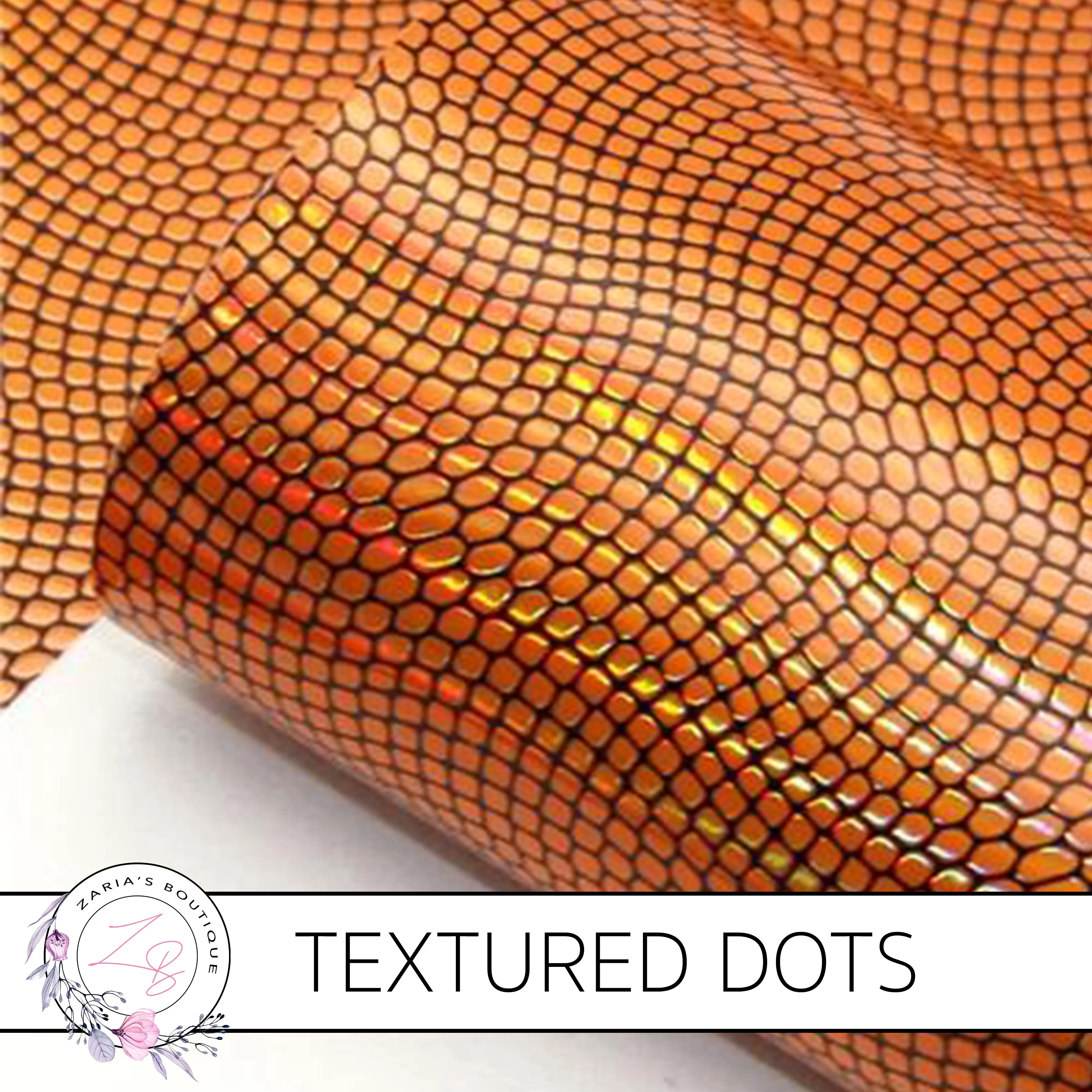 Embossed Faux Leather • Textured Black Dot Design