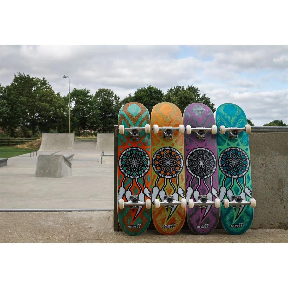 Enuff Dreamcatcher Blue/Teal Mini/Junior Complete Skateboard - 7.25"