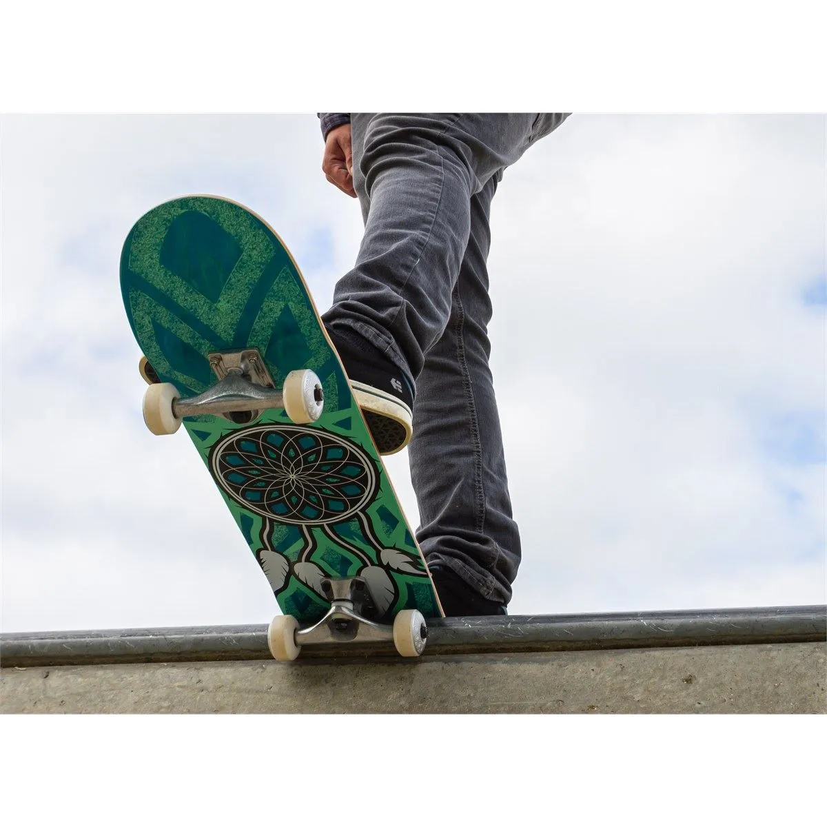 Enuff Dreamcatcher Blue/Teal Mini/Junior Complete Skateboard - 7.25"