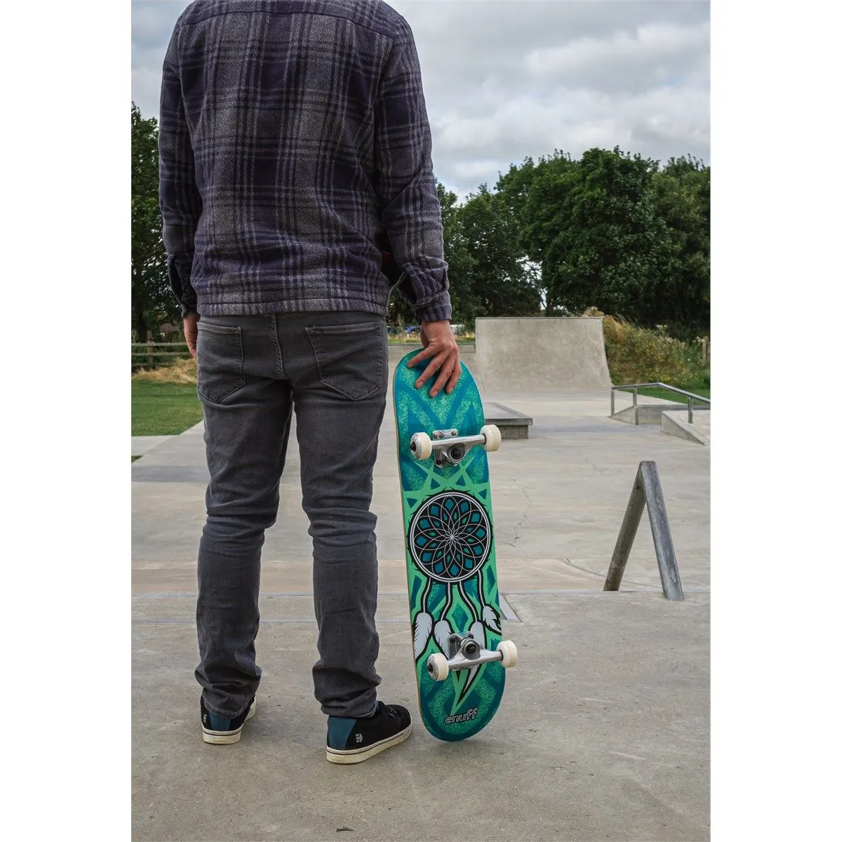 Enuff Dreamcatcher Blue/Teal Mini/Junior Complete Skateboard - 7.25"