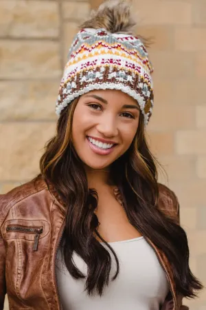 Fair Isle Pom Pom Hat