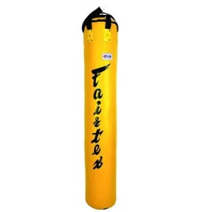 Fairtex 6 ft Muay Thai Boxing Banana Heavy Bag HB6 (FILLED) Yellow