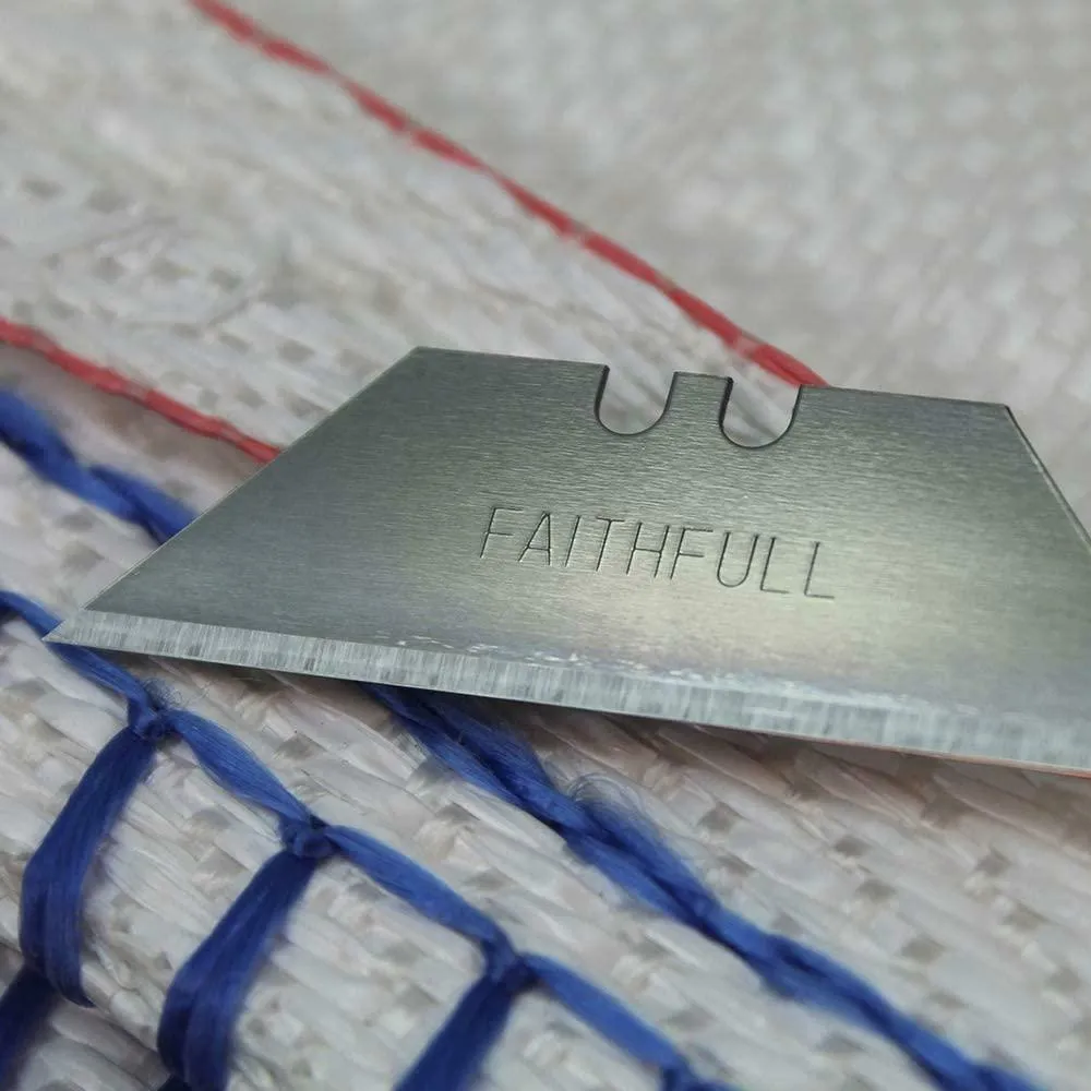 Faithfull Heavy-Duty Trimming Knife Blades (Box 100) In Safe Storage Dispenser