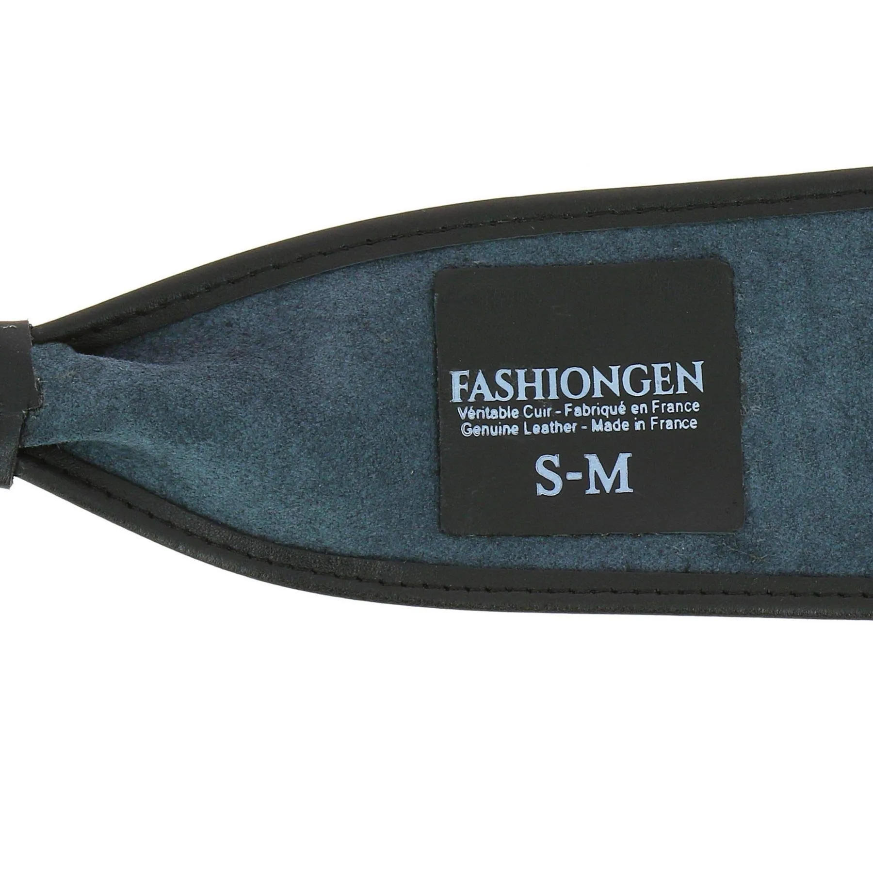 FASHIONGEN - Woman Italian leather Obi belt, CASSIANE - Black, S-M