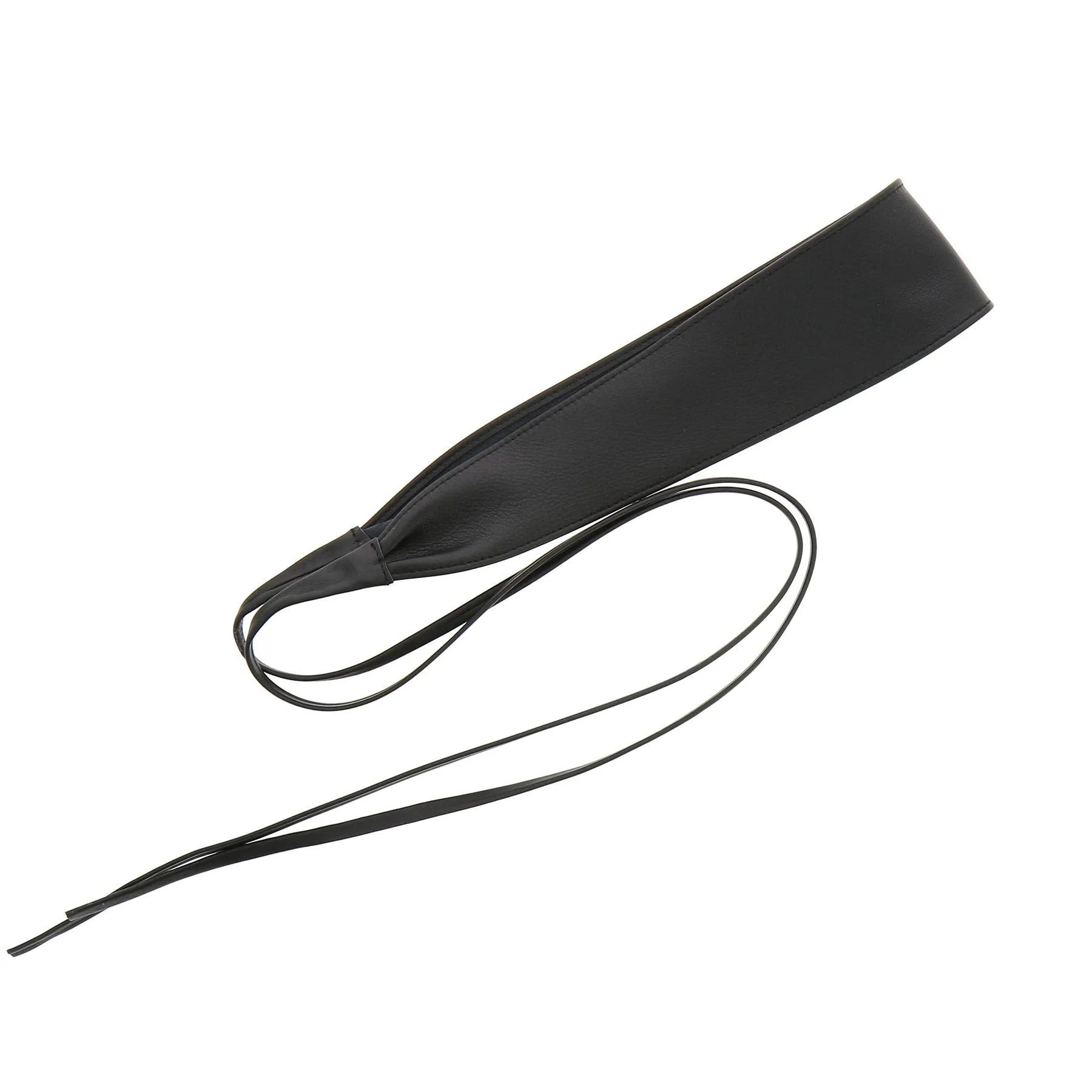 FASHIONGEN - Woman Italian leather Obi belt, CASSIANE - Black, S-M