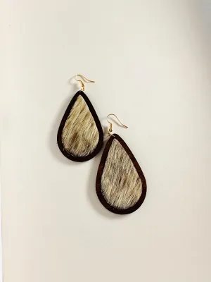 Faux Fur Drop Earrings