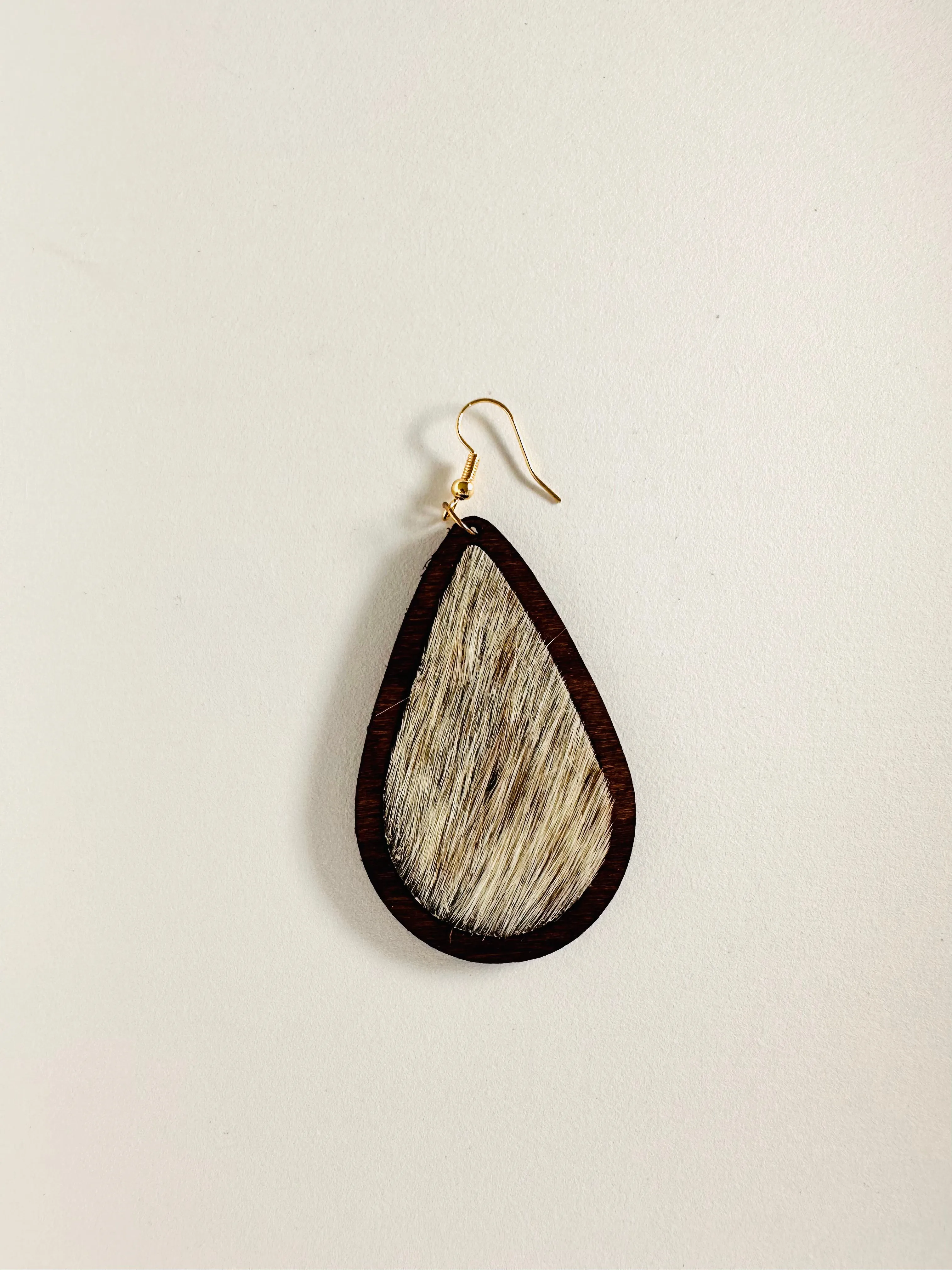 Faux Fur Drop Earrings