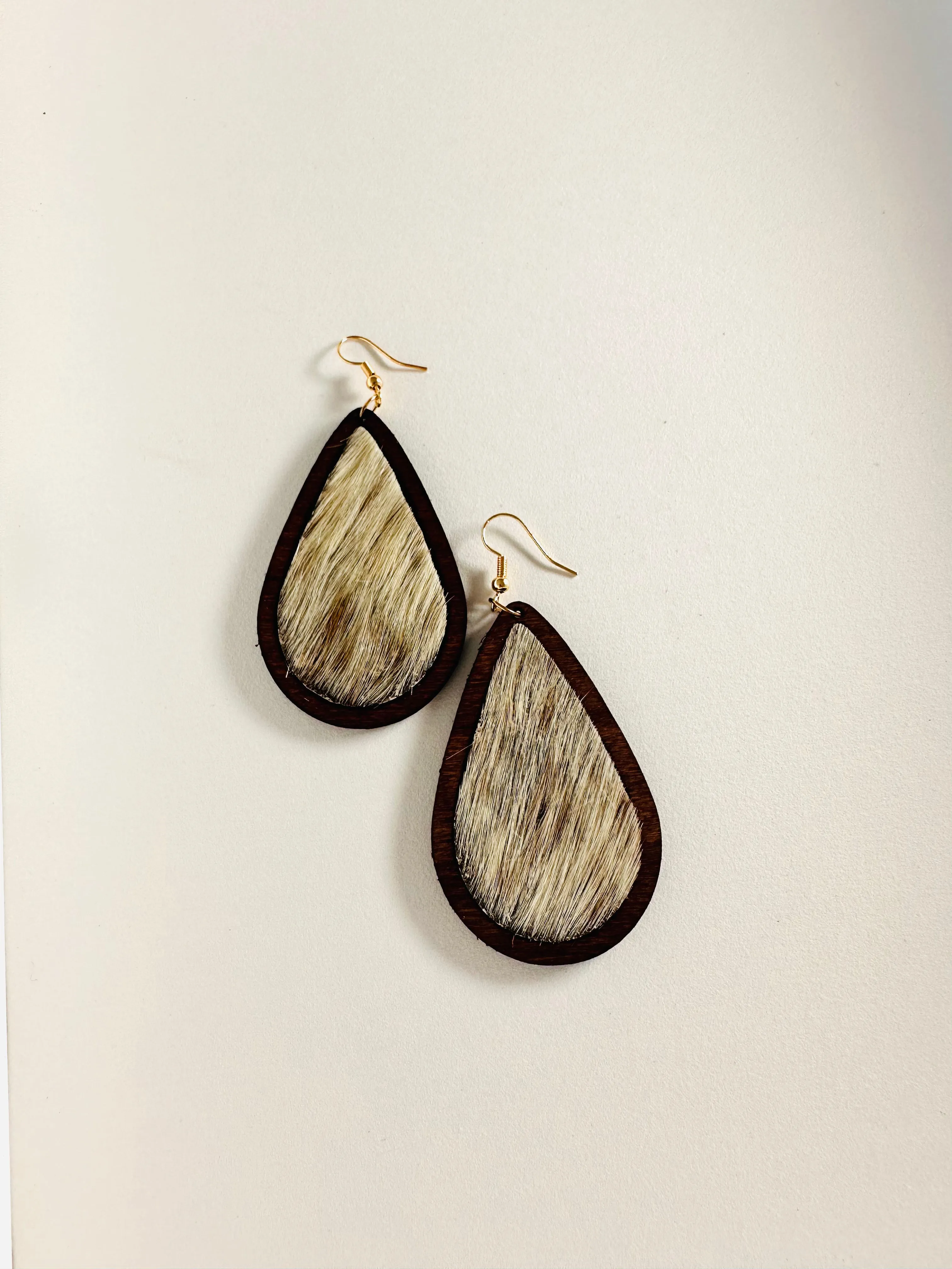 Faux Fur Drop Earrings