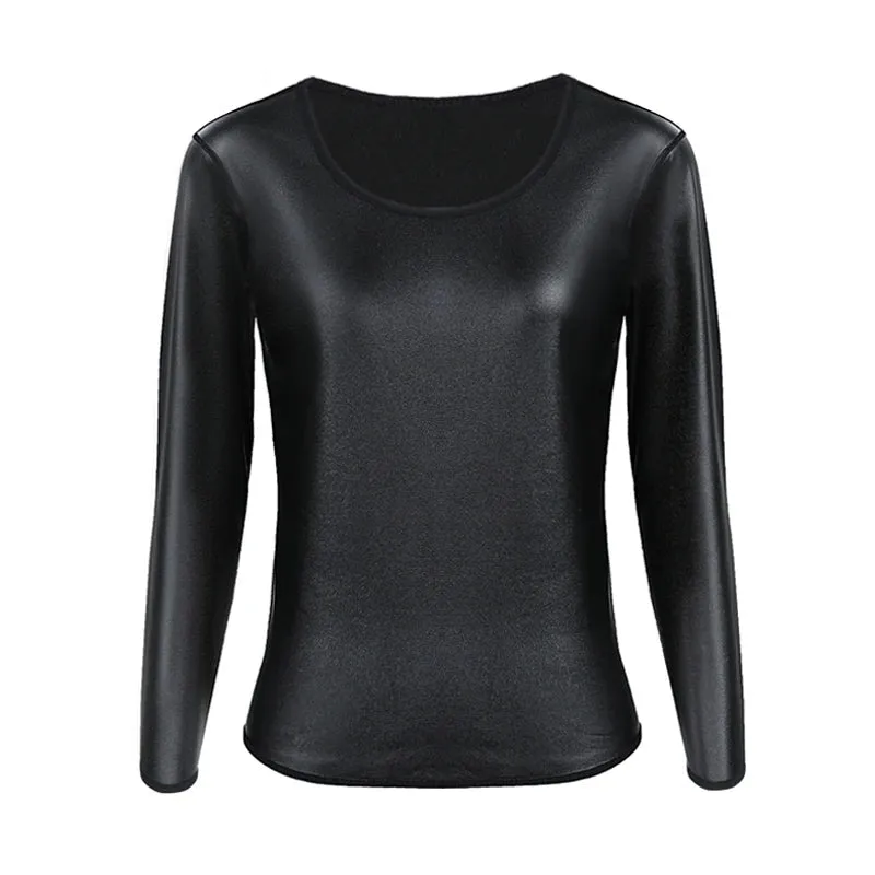 Faux Leather T-shirt