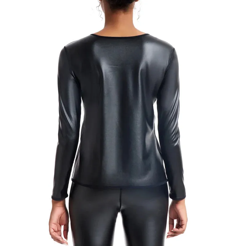 Faux Leather T-shirt