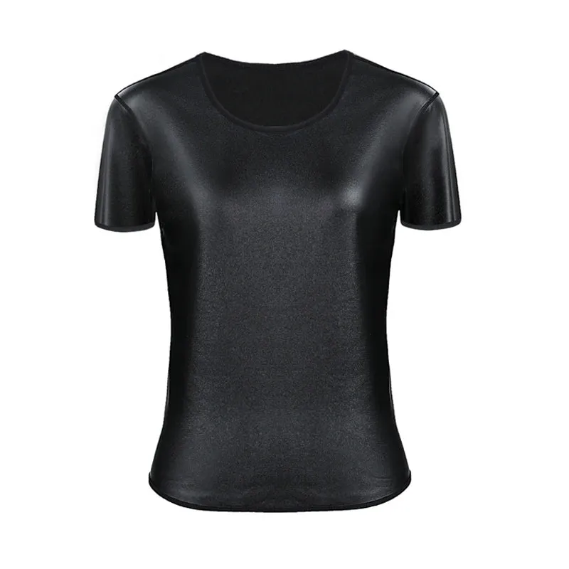 Faux Leather T-shirt