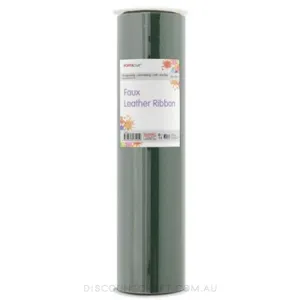 Faux Leather Vinyl Roll- Dark Green