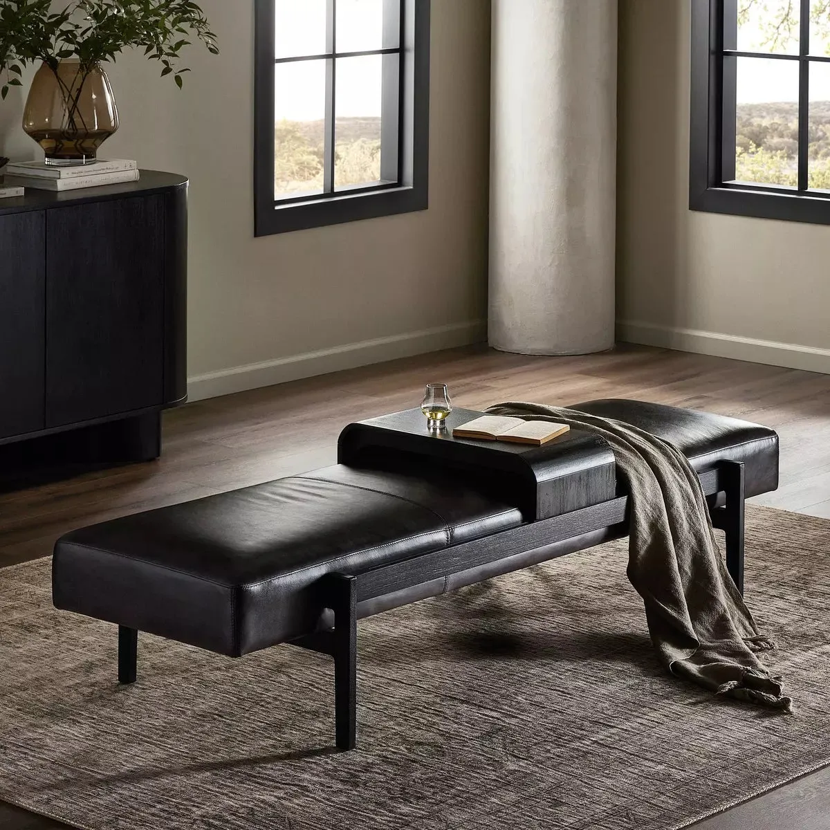 Fawkes Bench - Brushed Ebony