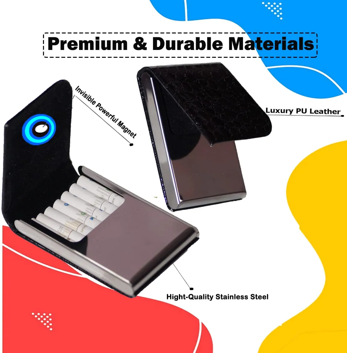 Felstar Cigarette Case King Size for Men Women Holds 7 Cigarettes Case Holder 84mm Regular Size