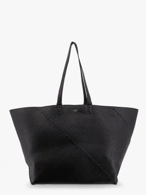 Fendi Diagonal Selleria Large Leather Shopping Bag