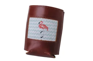 Flamingo Needlepoint Can Cooler