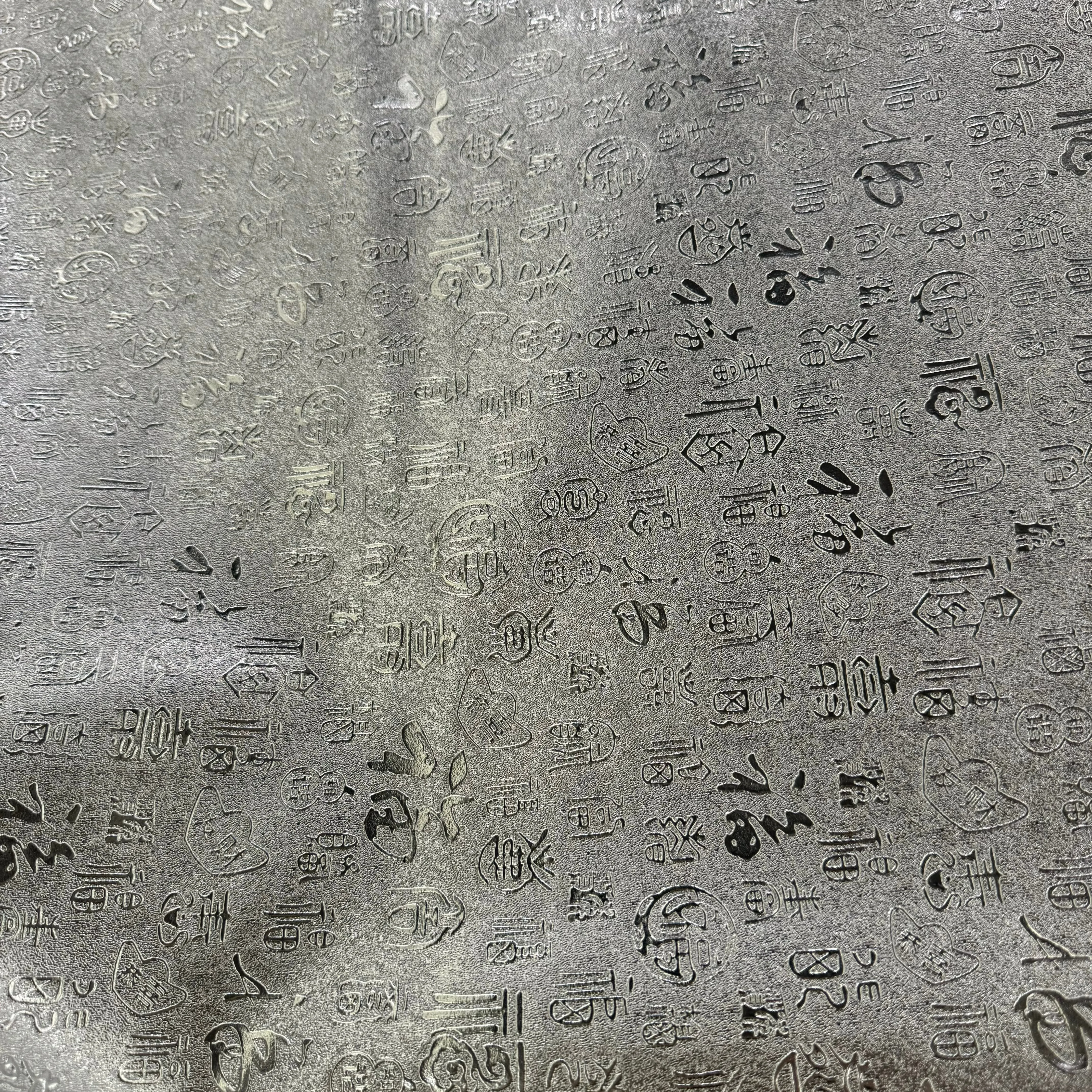 Foiled Embossed Typography - Faux Leather - Silver