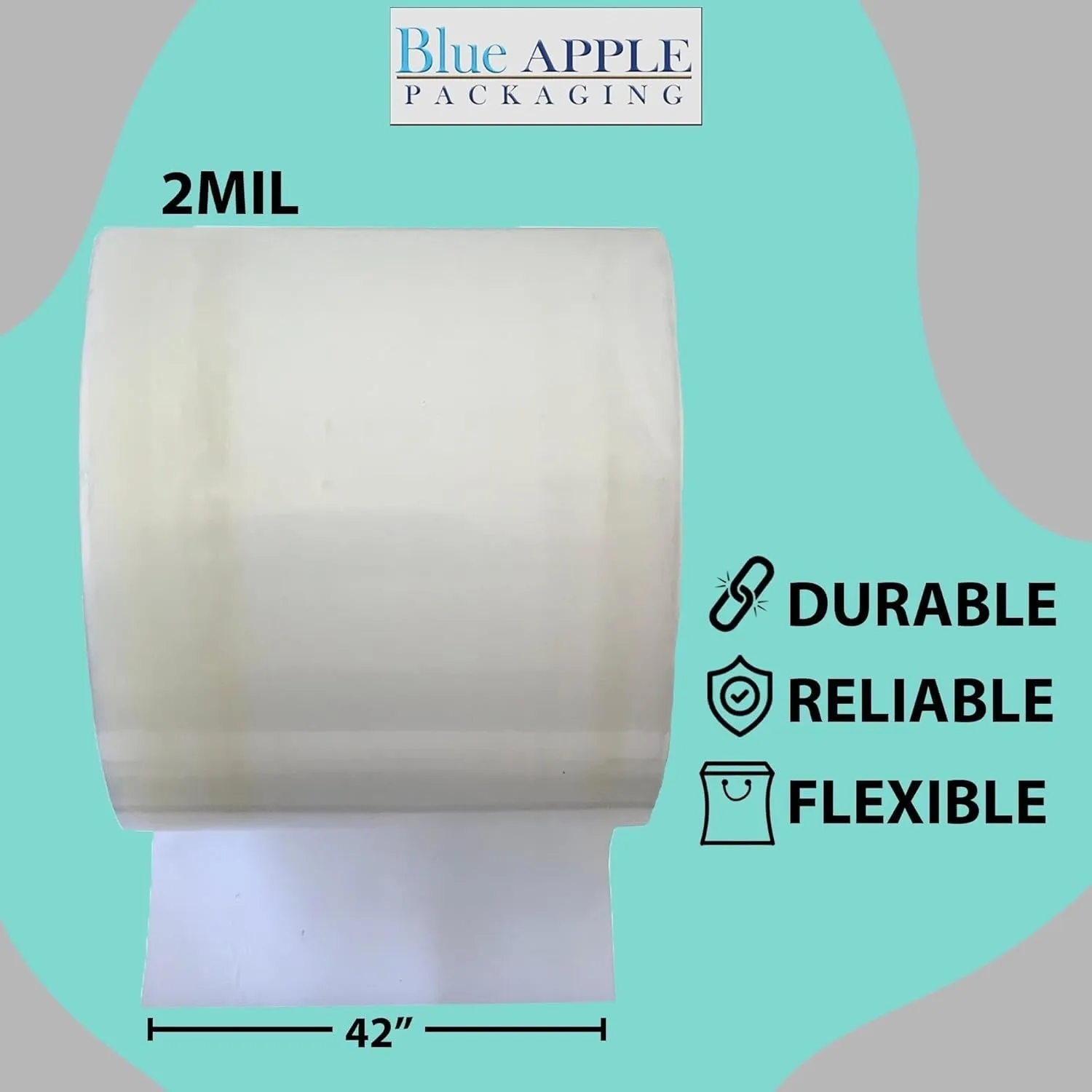 Food Grade Poly Tubing Roll Bags 2Mil 42x2150ft- Impulse Heat Sealer