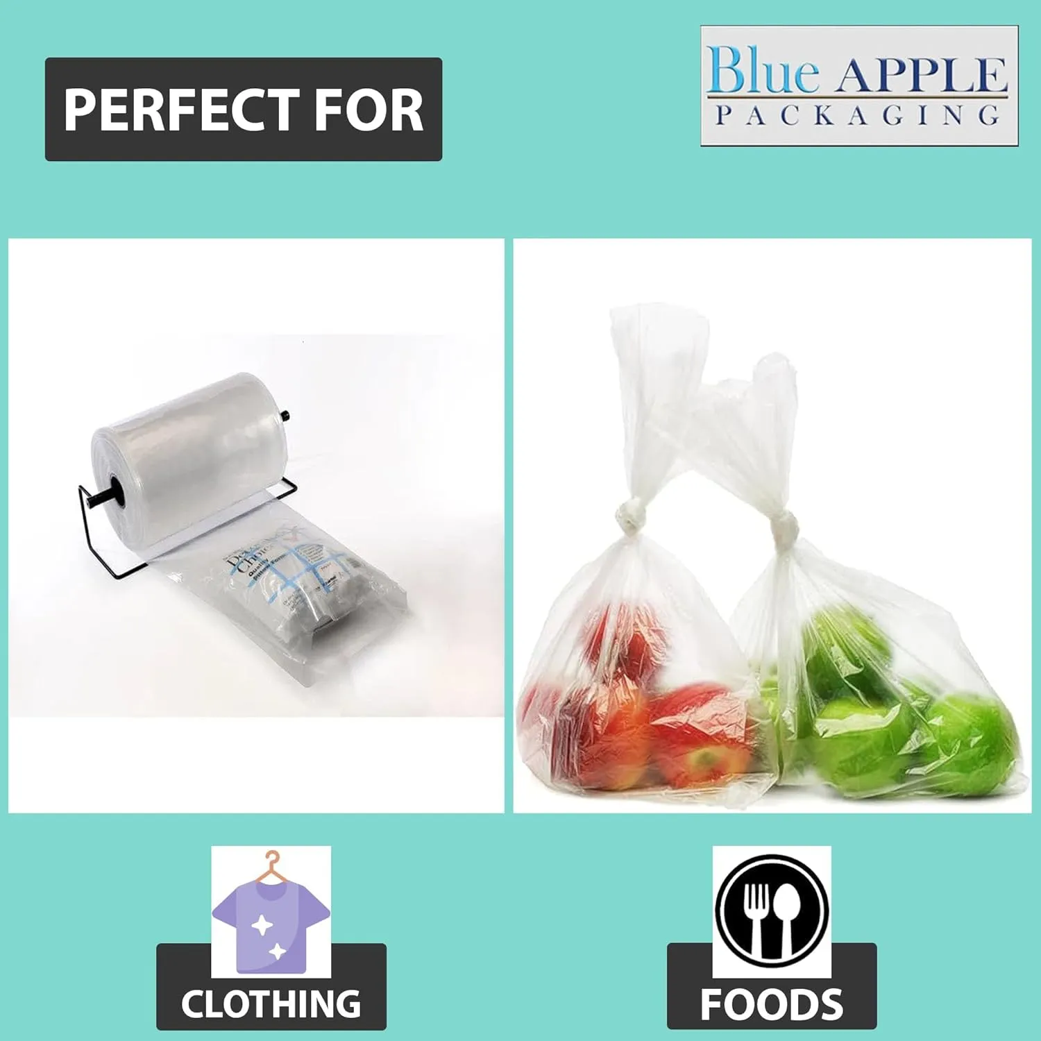 Food Grade Poly Tubing Roll Bags 2Mil 42x2150ft- Impulse Heat Sealer