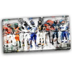 Football Team' Graphic Art on Wrapped Canvas Ebern Designs