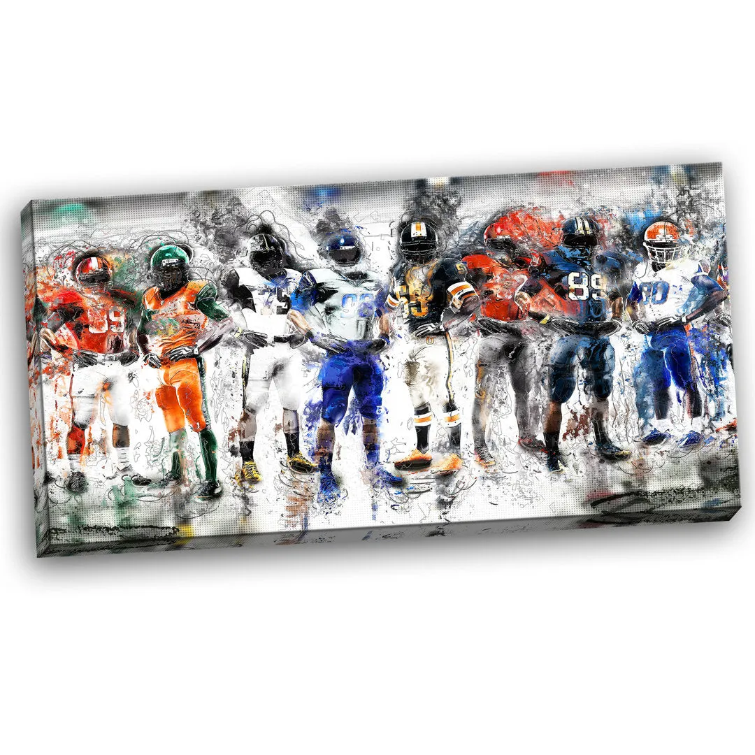 Football Team' Graphic Art on Wrapped Canvas Ebern Designs