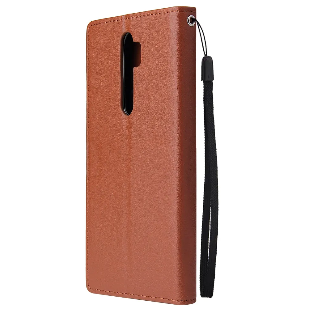 For Oppo A9 2020/Reno 2Z Cellphone Shell PU Leather Mobile Phone Cover Stand Available Anti-drop Elegant Smartphone Case Blue
