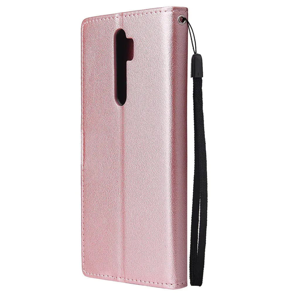 For Oppo A9 2020/Reno 2Z Cellphone Shell PU Leather Mobile Phone Cover Stand Available Anti-drop Elegant Smartphone Case Blue