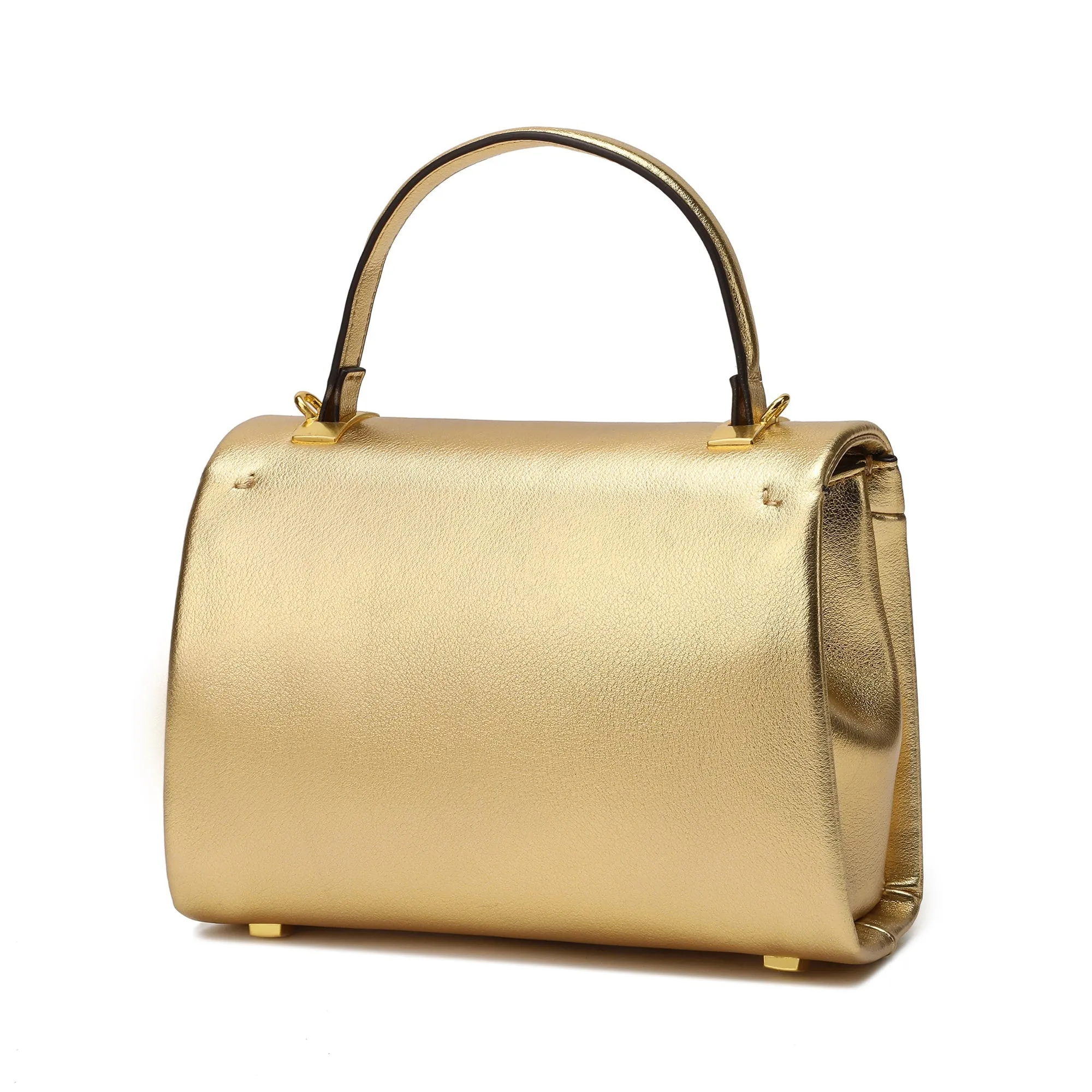 Full-Grain Soft Leather Top-Handle