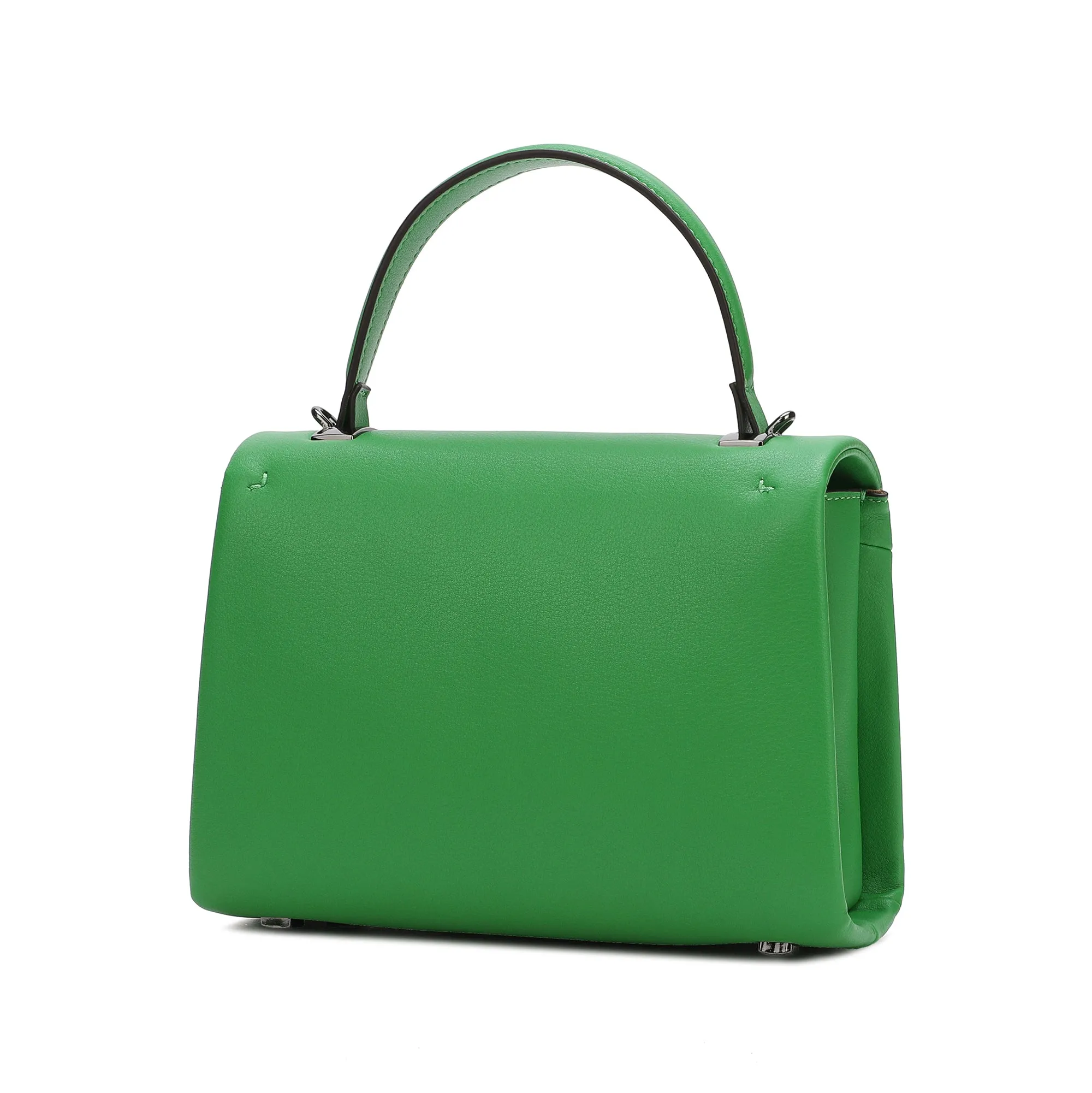 Full-Grain Soft Leather Top-Handle