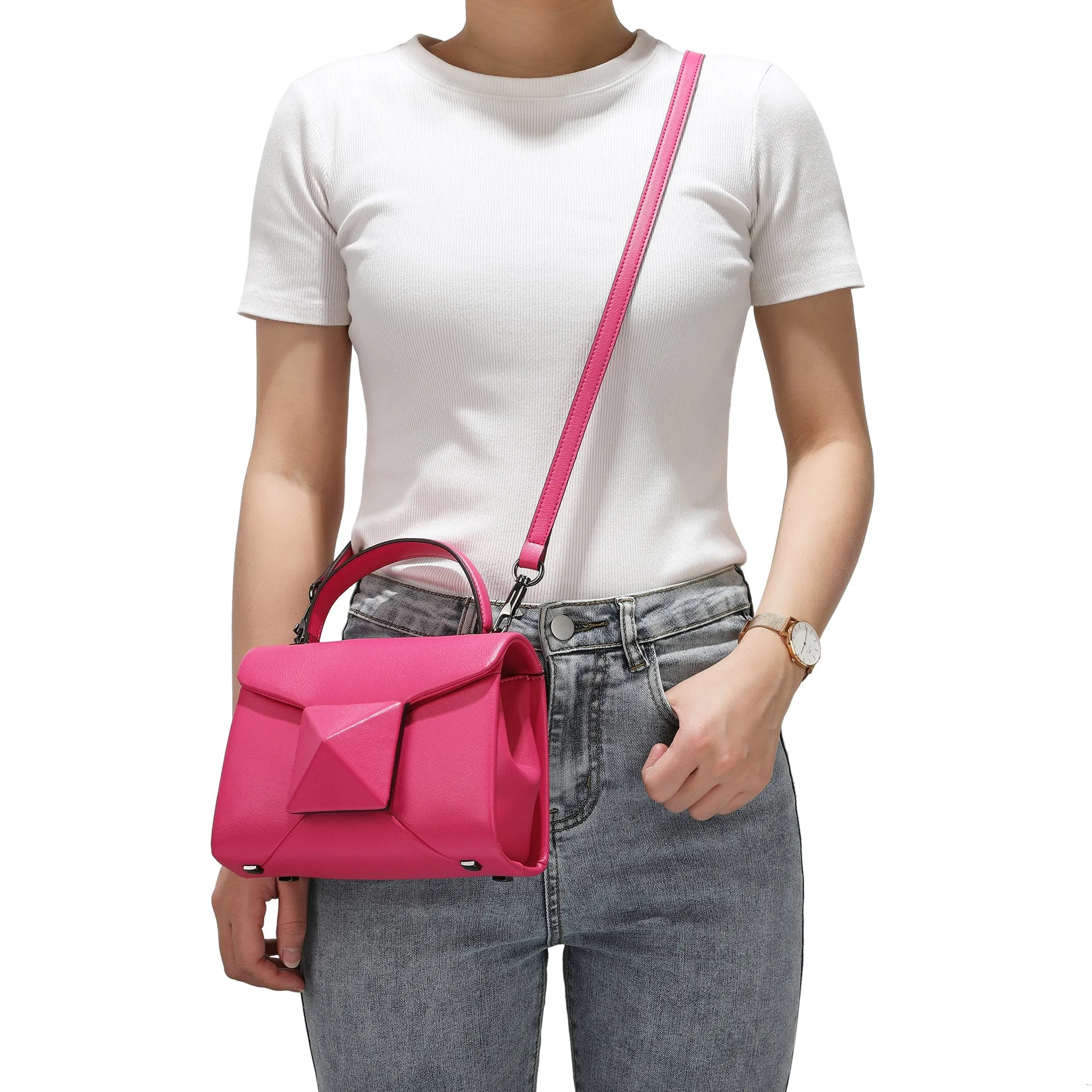 Full-Grain Soft Leather Top-Handle