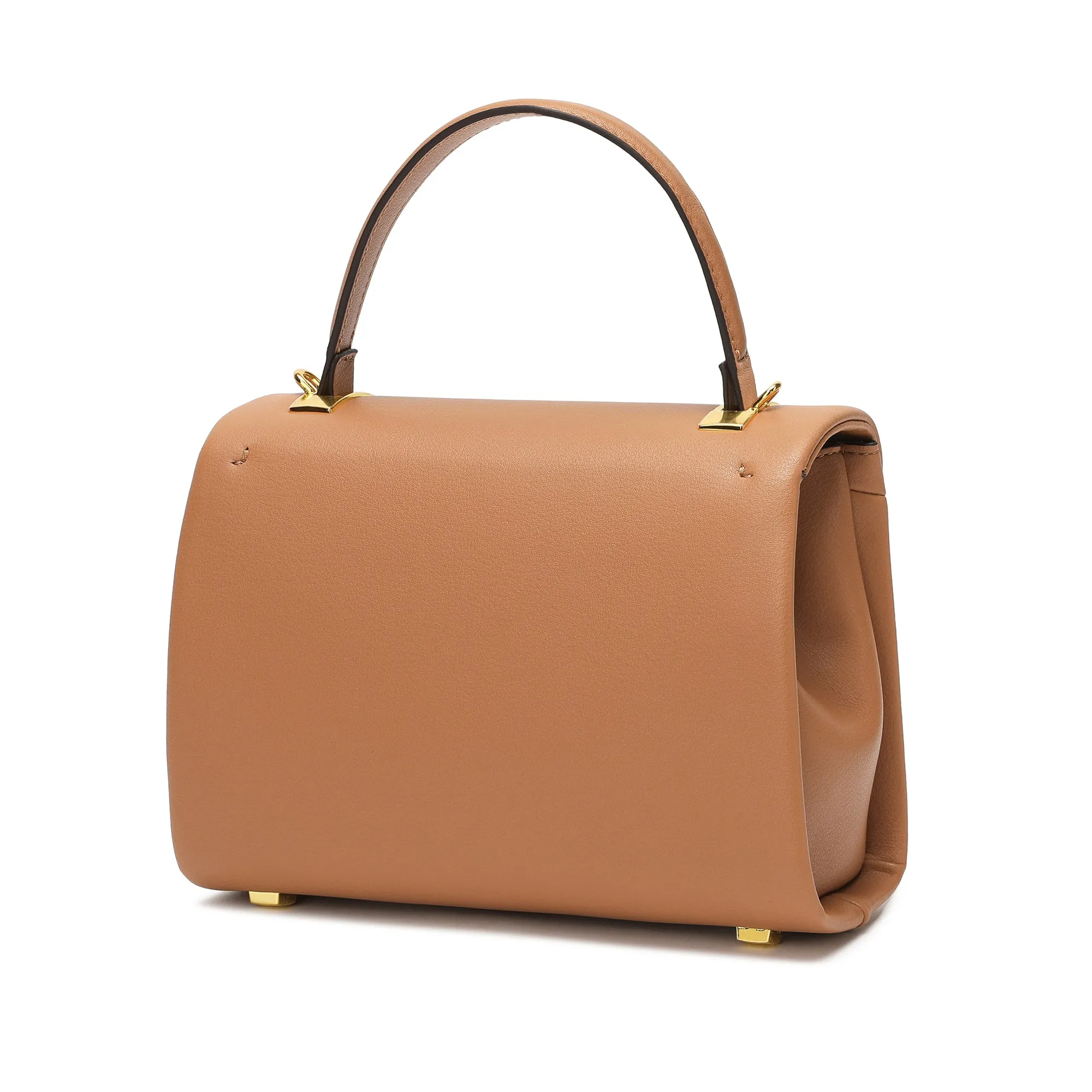 Full-Grain Soft Leather Top-Handle