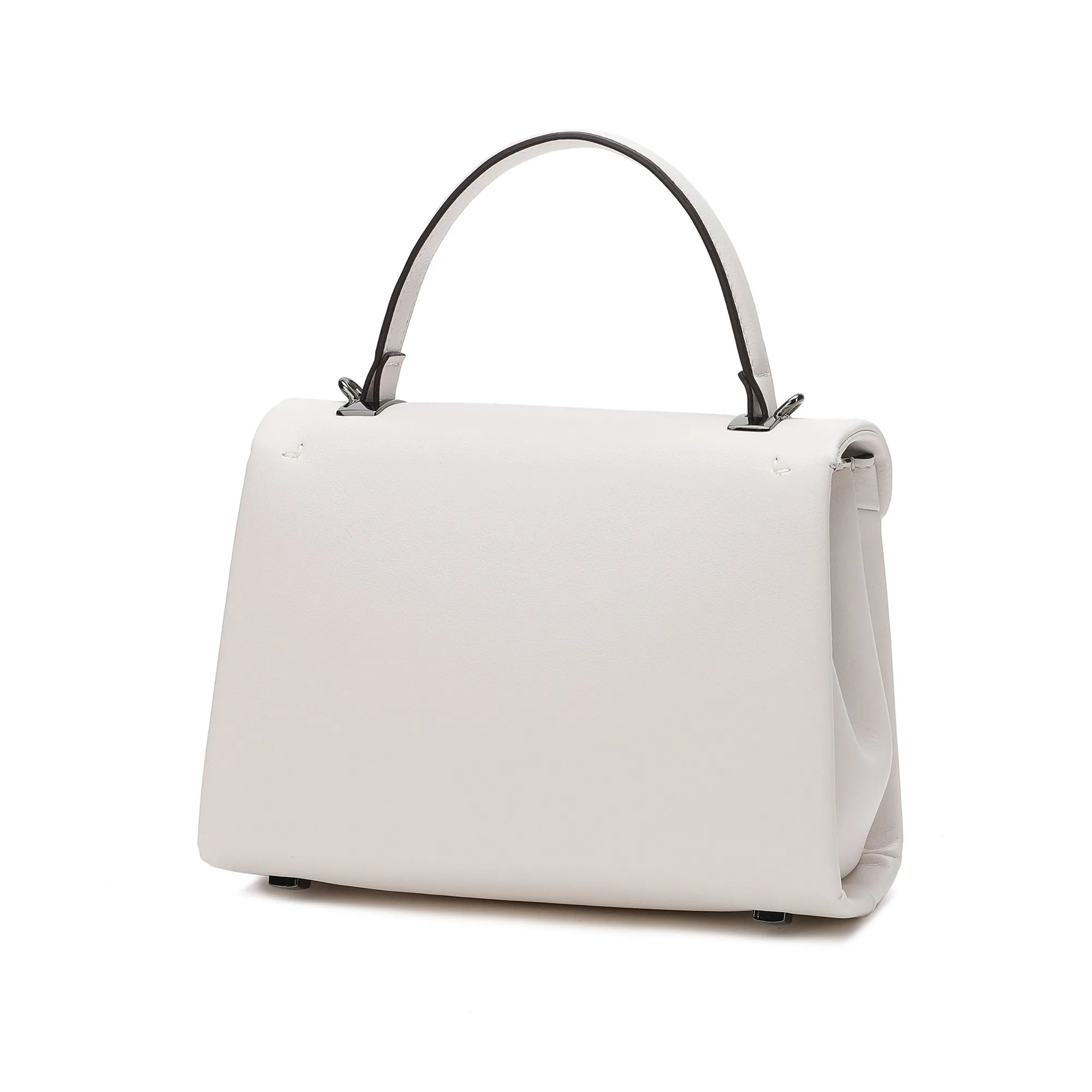 Full-Grain Soft Leather Top-Handle