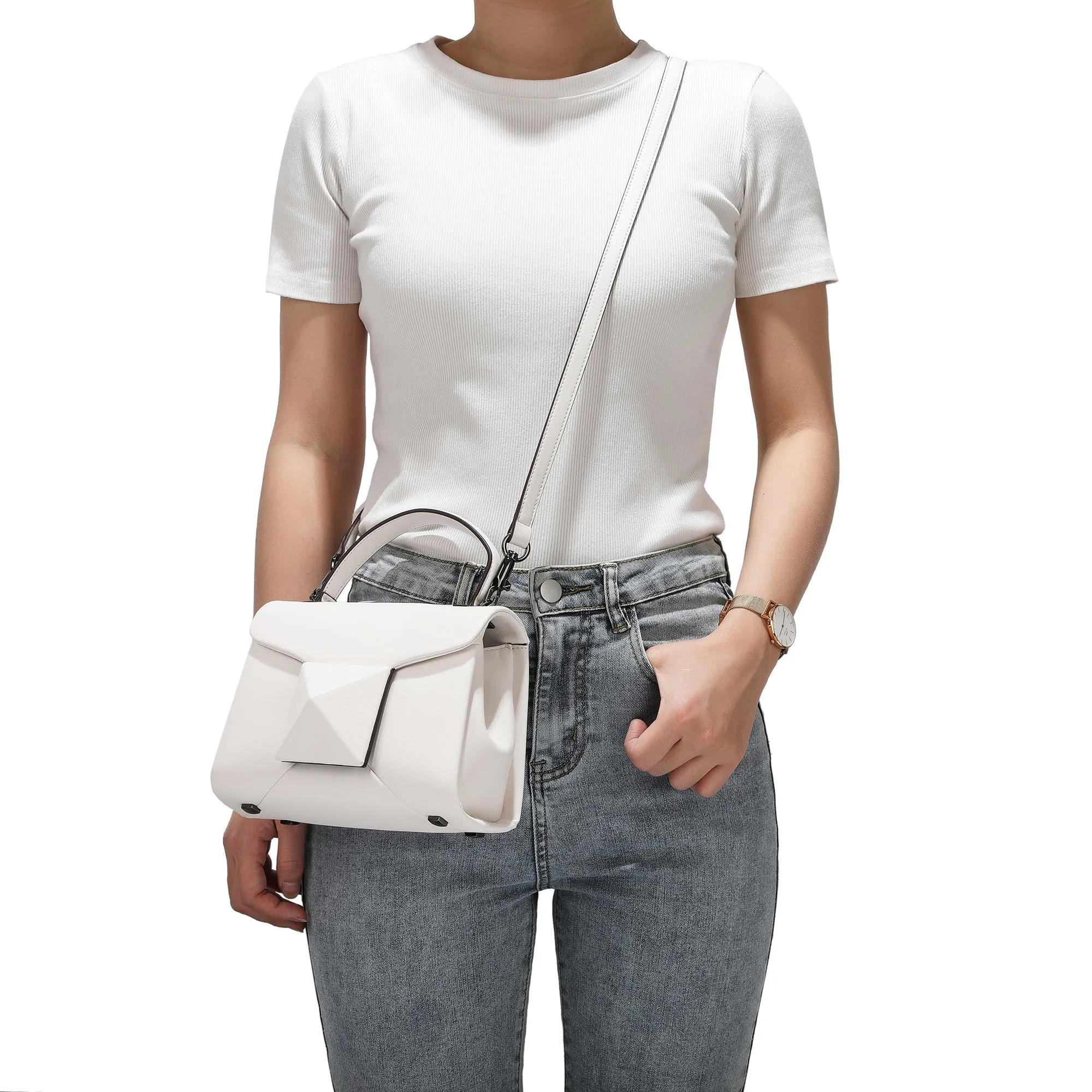 Full-Grain Soft Leather Top-Handle