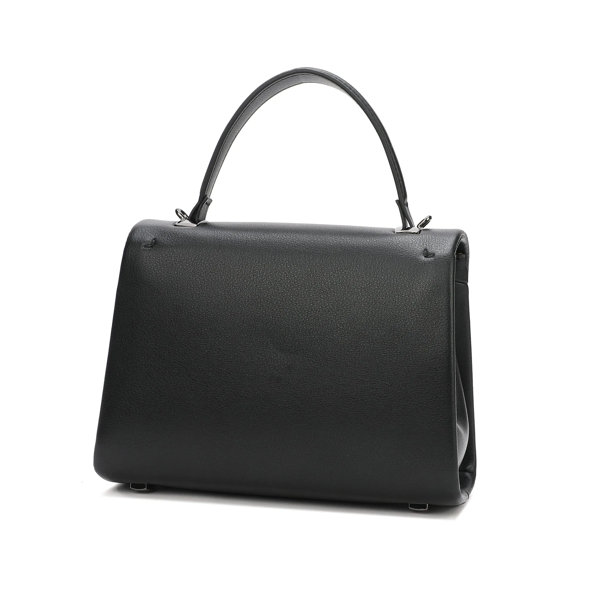 Full-Grain Soft Leather Top-Handle