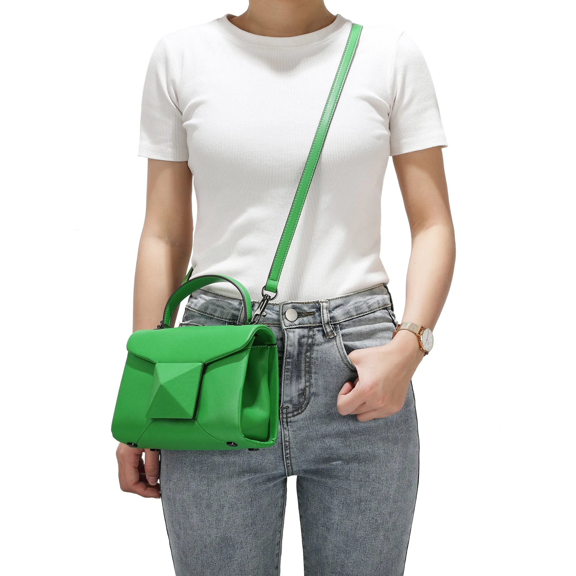 Full-Grain Soft Leather Top-Handle