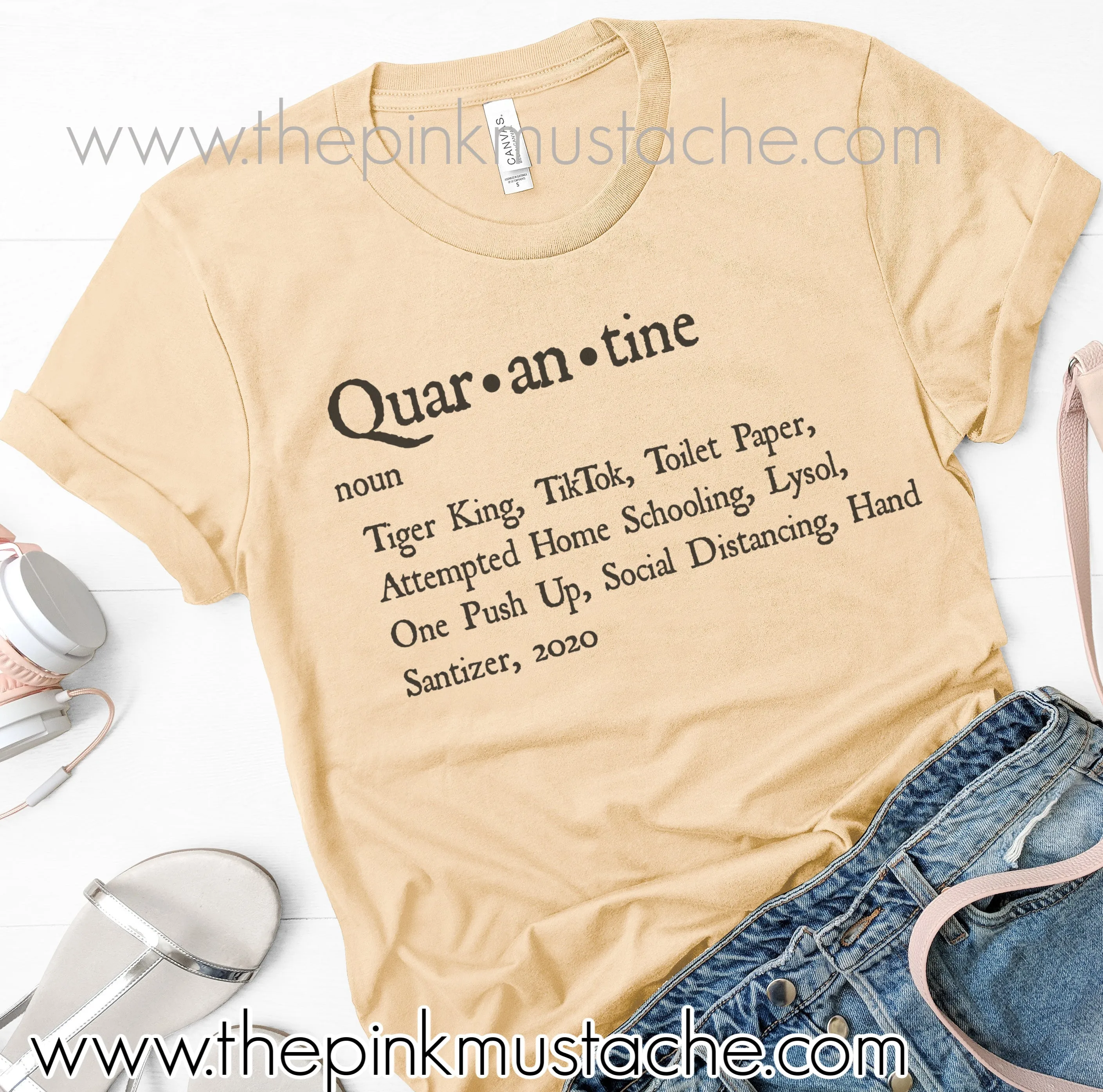 Funny Quarantine Definition Tee / Bella Canvas Tee/ Quar-An-Tine - Noun
