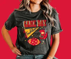 Game Day Icon Collage Dark Grey Tee