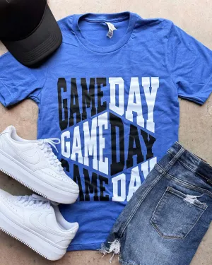 Game Day Repeat Blue Tee