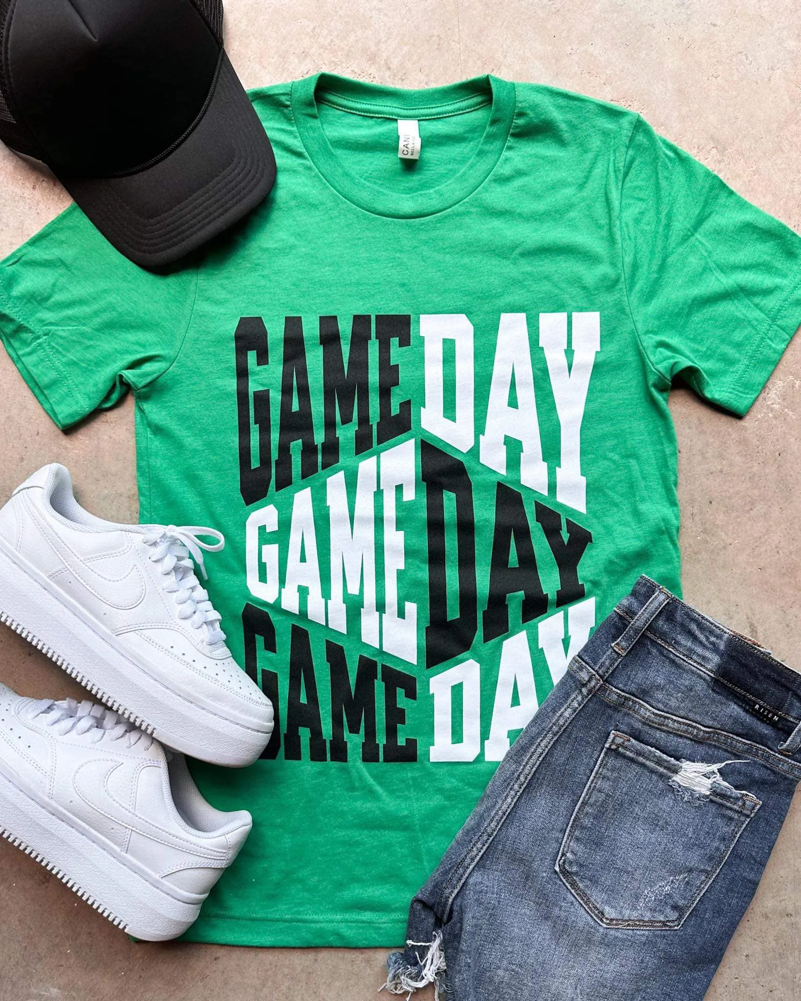 Game Day Repeat Green Tee