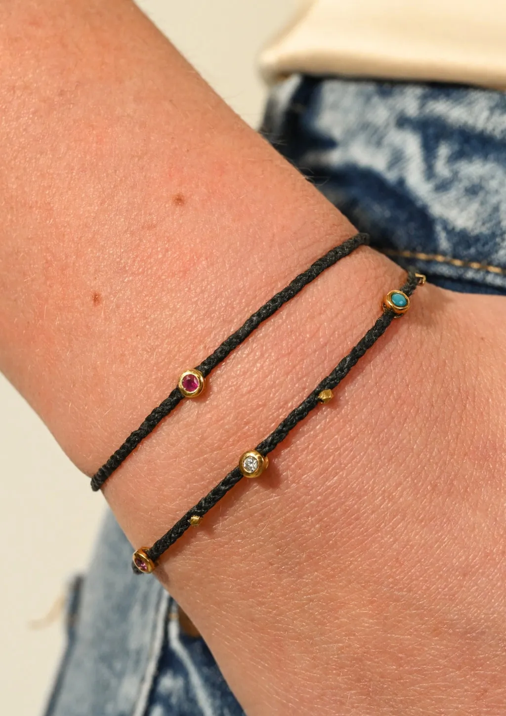 Gemstone Bezel Bracelet
