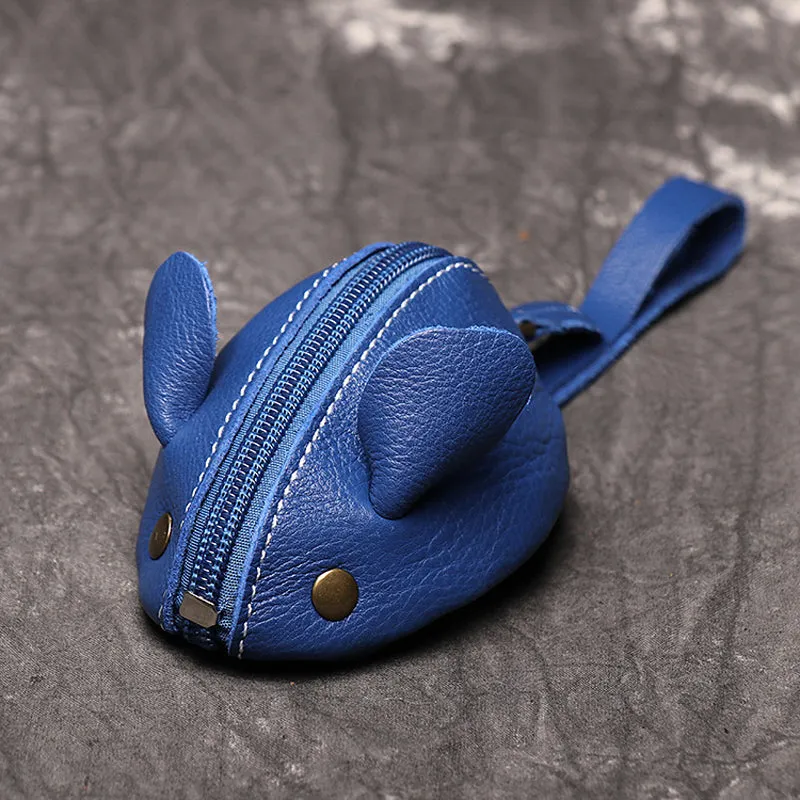 Genuine Leather Mouse Coin Purse 2022 Christmas Gift for Kids