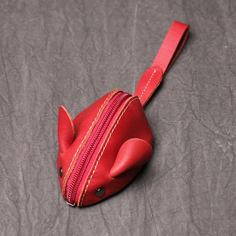 Genuine Leather Mouse Coin Purse 2022 Christmas Gift for Kids