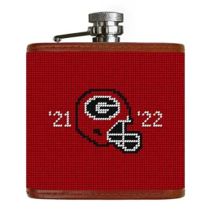 Georgia Back To Back National Champs Flask (Red)