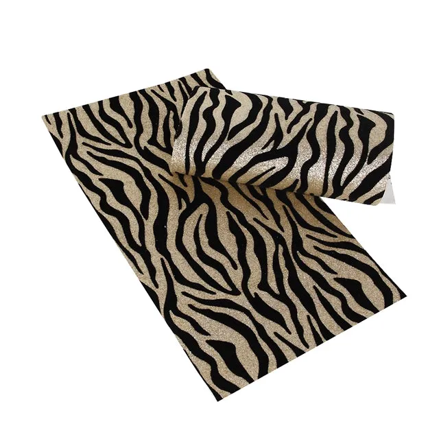 Golden Glitter Zebra Print ~ 1.53mm