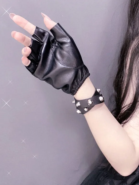 Gothic Lolita Metal Oversleeves Rivets Metal Details Metallic Miscellaneous Black Lolita Accessories