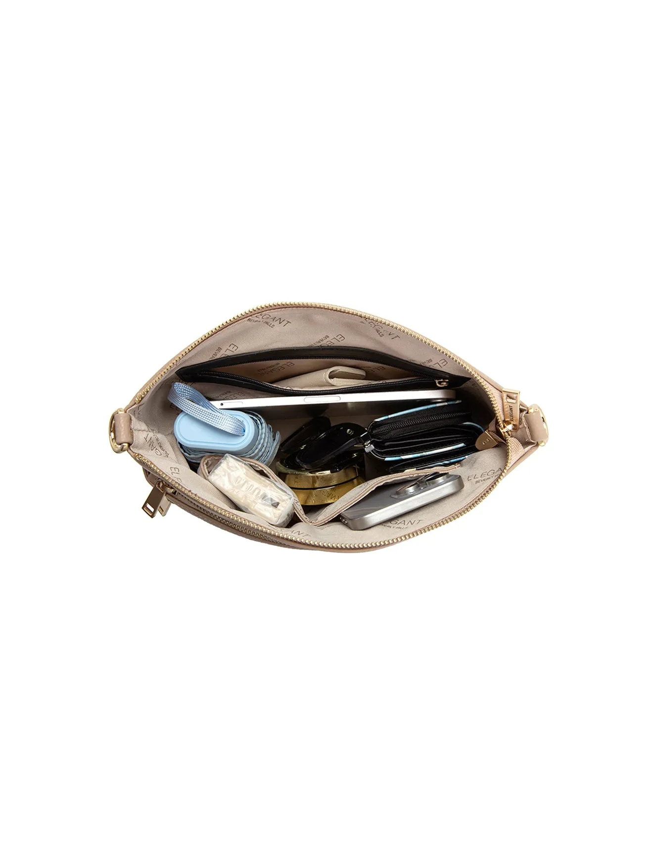 GRACE LEATHER XBODY BAG- E1-0818-PUTTY-SALE