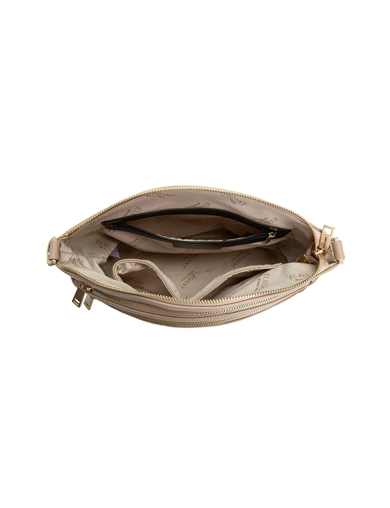 GRACE LEATHER XBODY BAG- E1-0818-PUTTY-SALE