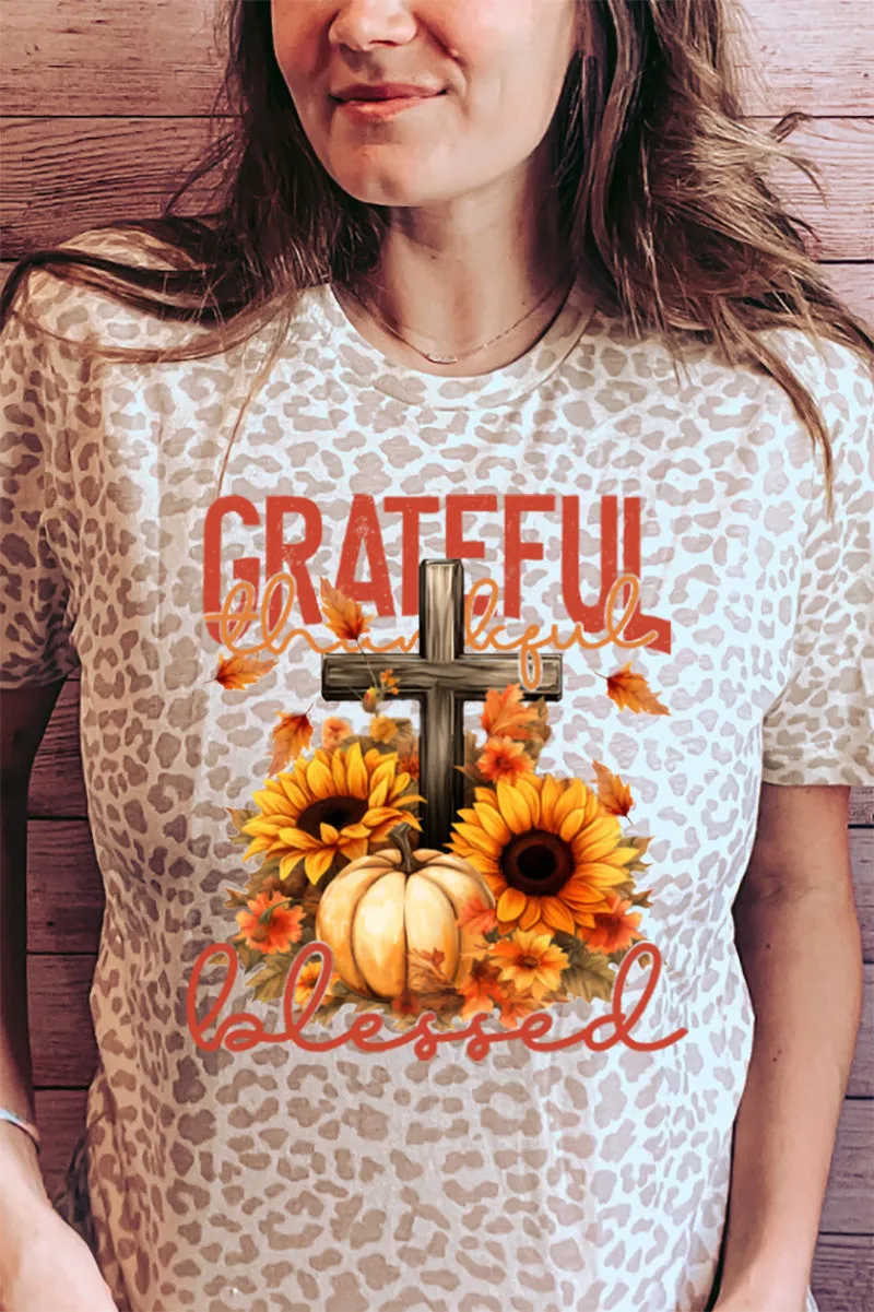 Grateful Thankful Blessed Harvest Fine Jersey Tee