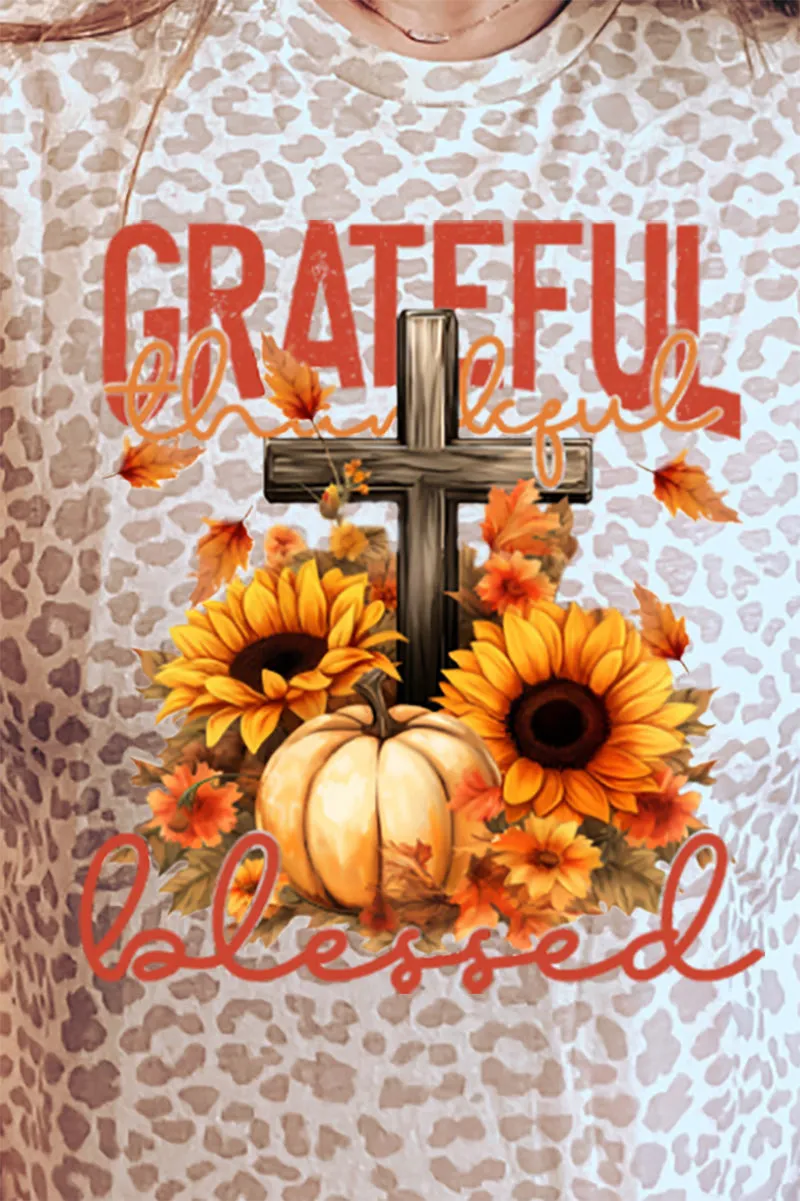 Grateful Thankful Blessed Harvest Fine Jersey Tee